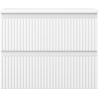 Mexen Rivel bathroom vanity 60 cm with countertop, 2 drawers, fluted, white matte - 91A20-06047-2-BFFC01