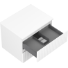 Mexen Rivel bathroom cabinet under sink 60 cm with countertop, 2 drawers, grooved, matte white - 91A20-06047-2-BFFC01