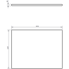 Mexen Rivel bathroom cabinet under sink 60 cm with countertop, 2 drawers, grooved, matte gray - 91A20-06047-2-BFFC62