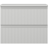 Mexen Rivel bathroom vanity cabinet 60 cm with countertop, 2 drawers, grooved, matte gray - 91A20-06047-2-BFFC62