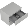 Mexen Rivel bathroom vanity cabinet 60 cm with countertop, 2 drawers, grooved, matte gray - 91A20-06047-2-BFFC62