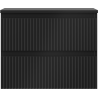 Mexen Rivel bathroom cabinet 60 cm with countertop, 2 drawers, fluted, black matte - 91A20-06047-2-BFFC71