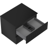 Mexen Rivel 60 cm Bathroom Sink Cabinet with Countertop, 2 Drawers, Grooved, Matte Black - 91A20-06047-2-BFFC71