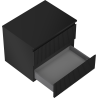 Mexen Rivel bathroom cabinet 60 cm with countertop, 2 drawers, fluted, black matte - 91A20-06047-2-BFFC71