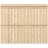 Mexen Rivel bathroom cabinet under the sink 60 cm with countertop, 2 drawers, grooved, oak - 91A20-06047-2-BFFC81