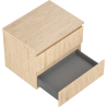 Mexen Rivel bathroom cabinet under the sink 60 cm with countertop, 2 drawers, grooved, oak - 91A20-06047-2-BFFC81