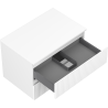 Mexen Rivel bathroom cabinet under sink 70 cm with countertop, 2 drawers, fluted, matte white - 91A20-07047-2-BFFC01