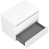 Mexen Rivel 70 cm bathroom vanity cabinet with countertop, 2 drawers, grooved, matte white - 91A20-07047-2-BFFC01