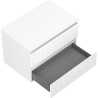 Mexen Rivel bathroom cabinet under sink 70 cm with countertop, 2 drawers, fluted, matte white - 91A20-07047-2-BFFC01