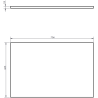 Mexen Rivel 70 cm bathroom vanity cabinet with countertop, 2 drawers, grooved, matte white - 91A20-07047-2-BFFC01