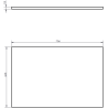 Mexen Rivel bathroom cabinet under sink 70 cm with countertop, 2 drawers, fluted, matte white - 91A20-07047-2-BFFC01