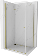 Mexen Lima Folding Shower Enclosure 80 x 70 cm, Transparent, Gold - 856-080-070-50-00