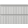 Mexen Rivel bathroom cabinet under the sink 70 cm with countertop, 2 drawers, fluted, gray matte - 91A20-07047-2-BFFC62