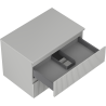 Mexen Rivel bathroom cabinet under the sink 70 cm with countertop, 2 drawers, fluted, gray matte - 91A20-07047-2-BFFC62