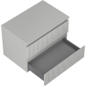 Mexen Rivel bathroom cabinet under the sink 70 cm with countertop, 2 drawers, fluted, gray matte - 91A20-07047-2-BFFC62
