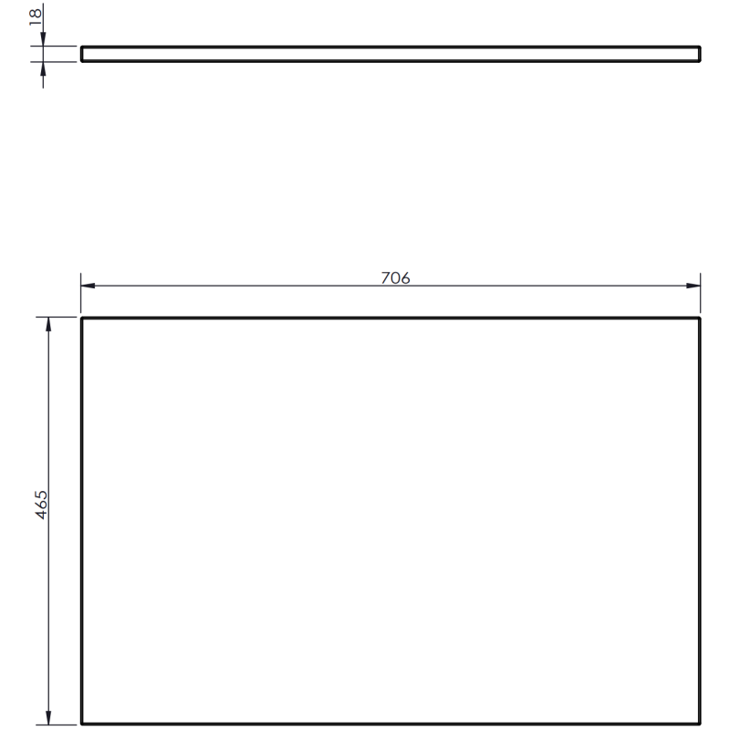 Mexen Rivel bathroom cabinet 70 cm with countertop, 2 drawers, grooved, matt graphite - 91A20-07047-2-BFFC66