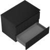 Mexen Rivel bathroom cabinet under sink 70 cm with countertop, 2 drawers, fluted, black matte - 91A20-07047-2-BFFC71