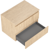 Mexen Rivel bathroom cabinet under sink 70 cm with countertop, 2 drawers, grooved, oak - 91A20-07047-2-BFFC81