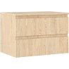 Mexen Rivel 70 cm Bathroom Cabinet with Countertop, 2 Drawers, Fluted, Oak - 91A20-07047-2-BFFC81