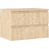 Mexen Rivel bathroom cabinet under sink 70 cm with countertop, 2 drawers, grooved, oak - 91A20-07047-2-BFFC81