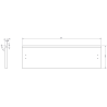 Mexen Rivel 70 cm Bathroom Cabinet with Countertop, 2 Drawers, Fluted, Oak - 91A20-07047-2-BFFC81