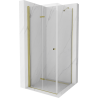 Mexen Lima folding shower cabin 90 x 90 cm, transparent, gold - 856-090-090-50-00