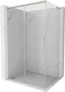 Mexen Rox L sliding shower cabin 100 x 80 cm, transparent, brushed nickel - 8C2L-100-080-97-00