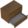 Mexen Rivel bathroom cabinet with countertop 70 cm, 2 drawers, grooved, walnut - 91A20-07047-2-BFFC86