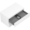 Mexen Rivel bathroom cabinet for under sink 80 cm with countertop, 2 drawers, grooved, matte white - 91A20-08047-2-BFFC01