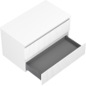 Mexen Rivel bathroom cabinet for under sink 80 cm with countertop, 2 drawers, grooved, matte white - 91A20-08047-2-BFFC01