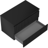 Mexen Rivel 80 cm Bathroom Cabinet with Countertop, 2 Drawers, Fluted, Black Matte - 91A20-08047-2-BFFC71