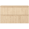 Mexen Rivel bathroom cabinet for under sink 80 cm with countertop, 2 drawers, fluted, oak - 91A20-08047-2-BFFC81