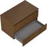 Mexen Rivel bathroom cabinet 80 cm with countertop, 2 drawers, grooved, walnut - 91A20-08047-2-BFFC86