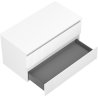 Mexen Rivel 90 cm under-sink bathroom cabinet with countertop, 2 drawers, grooved, matte white - 91A20-09047-2-BFFC01