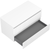 Mexen Rivel bathroom cabinet under-sink 90 cm with countertop, 2 drawers, grooved, white matte - 91A20-09047-2-BFFC01