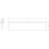 Mexen Rivel bathroom cabinet 90 cm with countertop, 2 drawers, grooved, matte black - 91A20-09047-2-BFFC71
