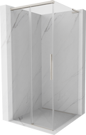 Mexen Rox L sliding shower cabin 90 x 90 cm, transparent, brushed nickel - 8C2L-090-090-97-00