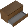 Mexen Rivel bathroom cabinet under the sink 90 cm with countertop, 2 drawers, fluted, walnut - 91A20-09047-2-BFFC86