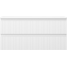 Mexen Rivel 100 cm bathroom vanity cabinet with countertop, 2 drawers, fluted, matt white - 91A20-10047-2-BFFC01