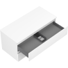 Mexen Rivel bathroom cabinet 100 cm with countertop, 2 drawers, grooved, matte white - 91A20-10047-2-BFFC01