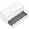Mexen Rivel bathroom cabinet 100 cm with countertop, 2 drawers, grooved, matte white - 91A20-10047-2-BFFC01