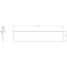 Mexen Rivel 100 cm Under-Sink Bathroom Cabinet with Countertop, 2 Drawers, Ribbed, Matte Gray - 91A20-10047-2-BFFC62