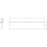 Mexen Rivel bathroom cabinet under sink 100 cm with countertop, 2 drawers, grooved, matte gray - 91A20-10047-2-BFFC62