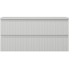 Mexen Rivel 100 cm Under-Sink Bathroom Cabinet with Countertop, 2 Drawers, Ribbed, Matte Gray - 91A20-10047-2-BFFC62