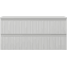 Mexen Rivel bathroom cabinet under sink 100 cm with countertop, 2 drawers, grooved, matte gray - 91A20-10047-2-BFFC62