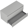 Mexen Rivel 100 cm Under-Sink Bathroom Cabinet with Countertop, 2 Drawers, Ribbed, Matte Gray - 91A20-10047-2-BFFC62