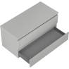 Mexen Rivel bathroom cabinet under sink 100 cm with countertop, 2 drawers, grooved, matte gray - 91A20-10047-2-BFFC62