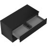 Mexen Rivel bathroom cabinet under sink 100 cm with countertop, 2 drawers, grooved, black matte - 91A20-10047-2-BFFC71