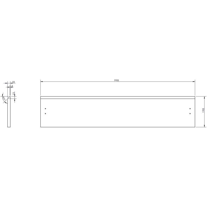 Mexen Rivel 100 cm under-sink bathroom cabinet with countertop, 2 drawers, grooved, oak - 91A20-10047-2-BFFC81