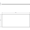 Mexen Rivel bathroom cabinet under-sink 100 cm with countertop, 2 drawers, grooved, oak - 91A20-10047-2-BFFC81